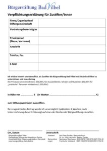 Verpflichtungserklärung